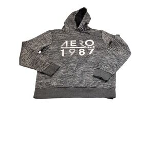 Aeropostale Mens Aero 1987 Graphic Fleece Lined Hoodie Large
